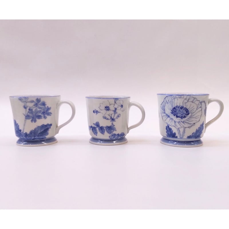 東海林晴美 「染付野薔薇文モーニングカップ」 | 恵埜画廊STORE