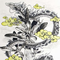 大西靖子 「夜明け」木版画・パステル | 恵埜画廊STORE