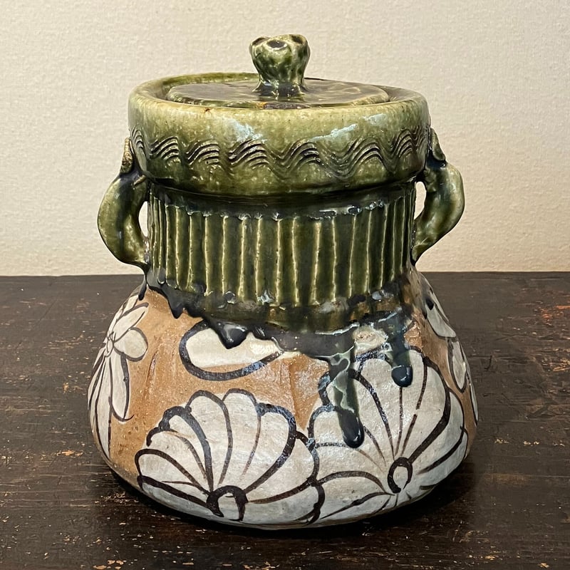 織部焼 色絵 流釉 水指 織部水指 双耳/ 茶道具 楽天市場】【茶道具/水指・水差し】 水指 織部焼 日本製 新品