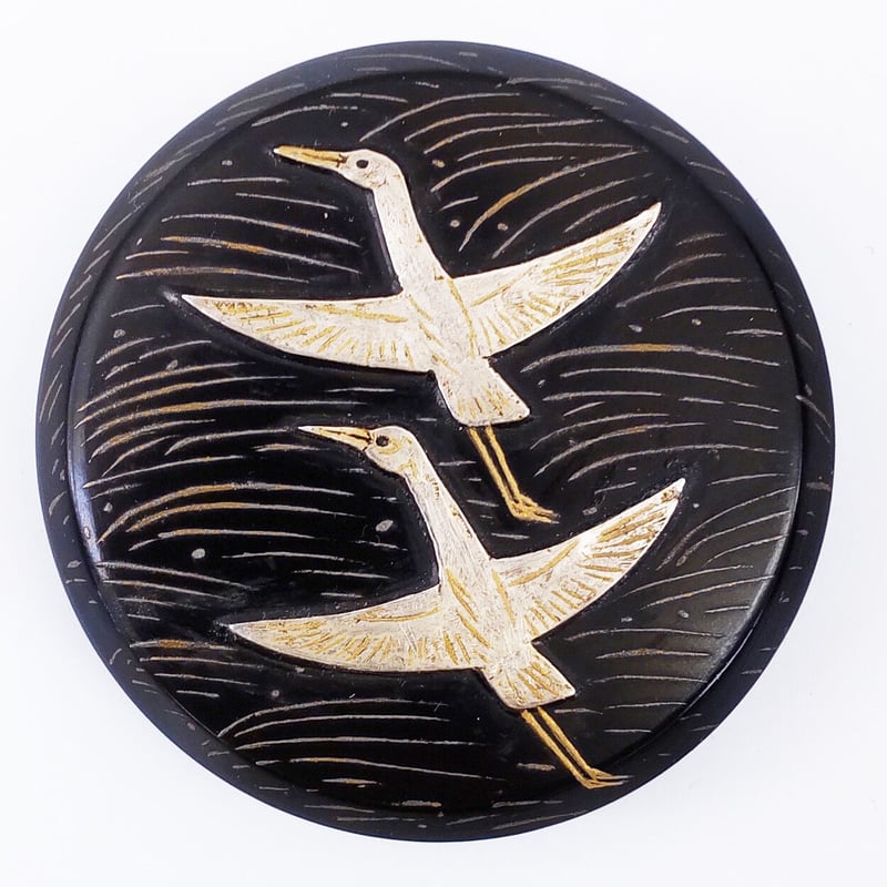 乾漆螺鈿香合 「鶴」 | 恵埜画廊STORE