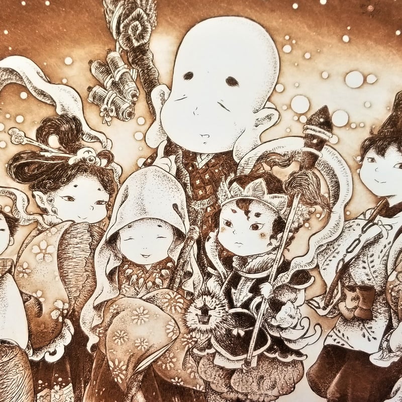 金子美早紀 『七福子神ー幸まもりー』 | 恵埜画廊STORE