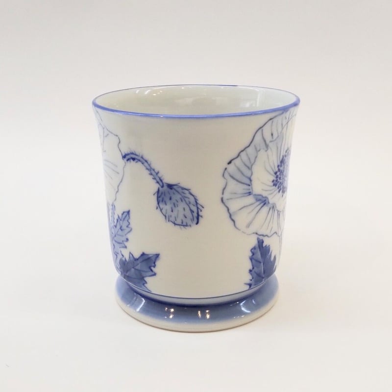 東海林晴美 「染付ひなげし文モーニングカップ」 | 恵埜画廊STORE