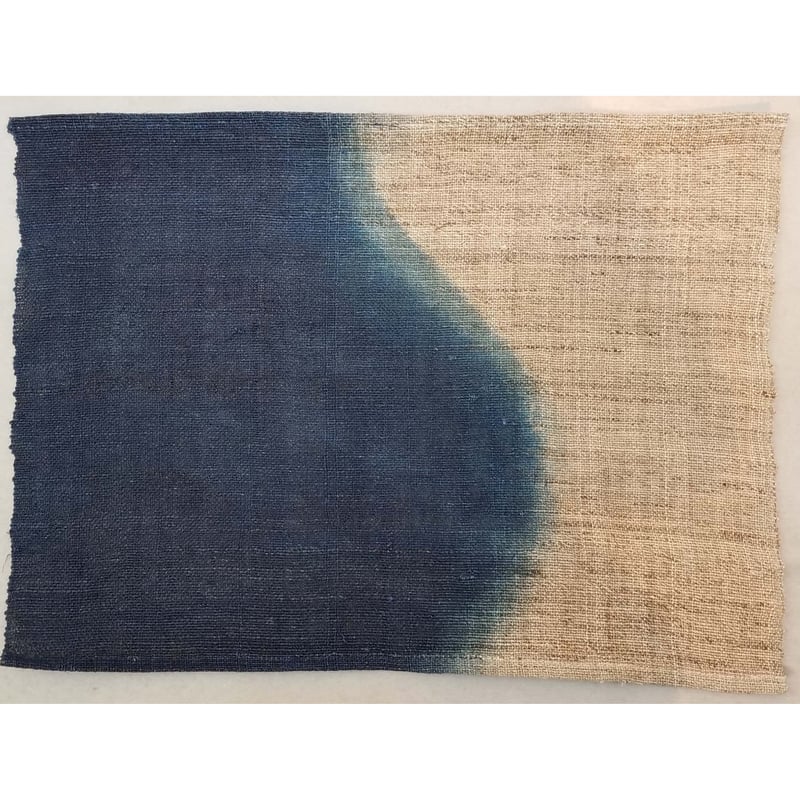 ランチョンマット・2枚組／手織り・本藍染め 藍染 花風通織 ランチョンマット 紺 （a-4-4） | 出西窯 on-line