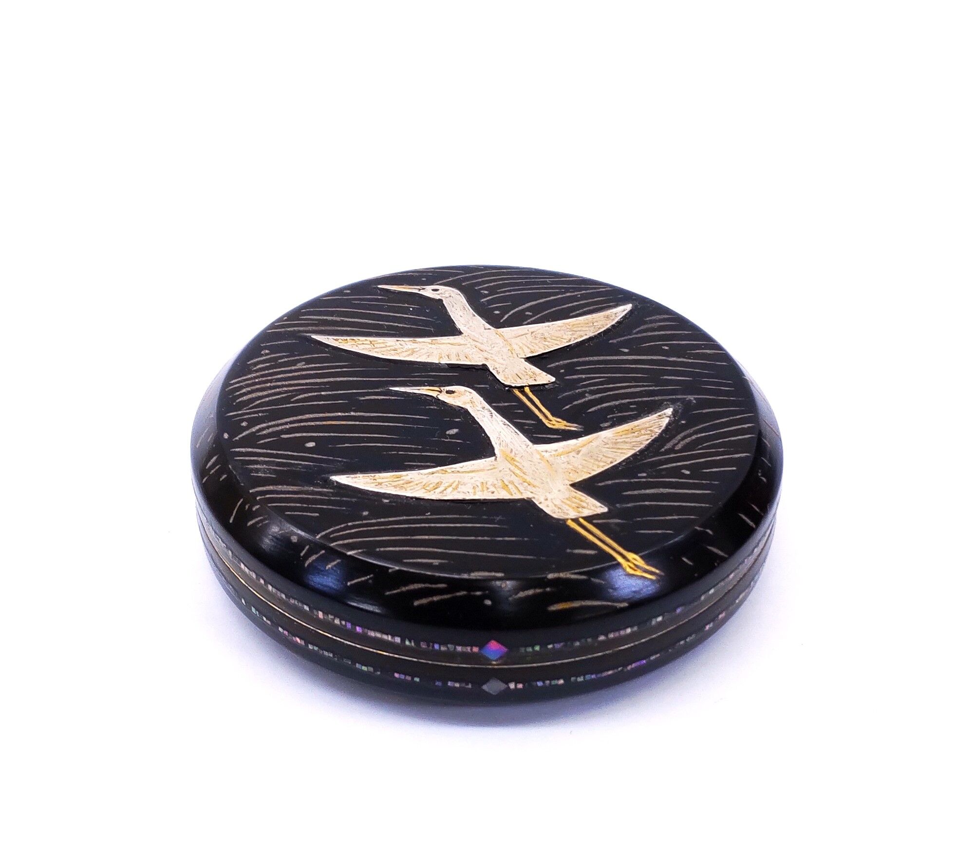 乾漆螺鈿香合 「鶴」 | 恵埜画廊STORE