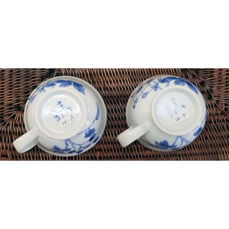 東海林晴美 染付野バラ文カップ＆ソーサー | 恵埜画廊STORE