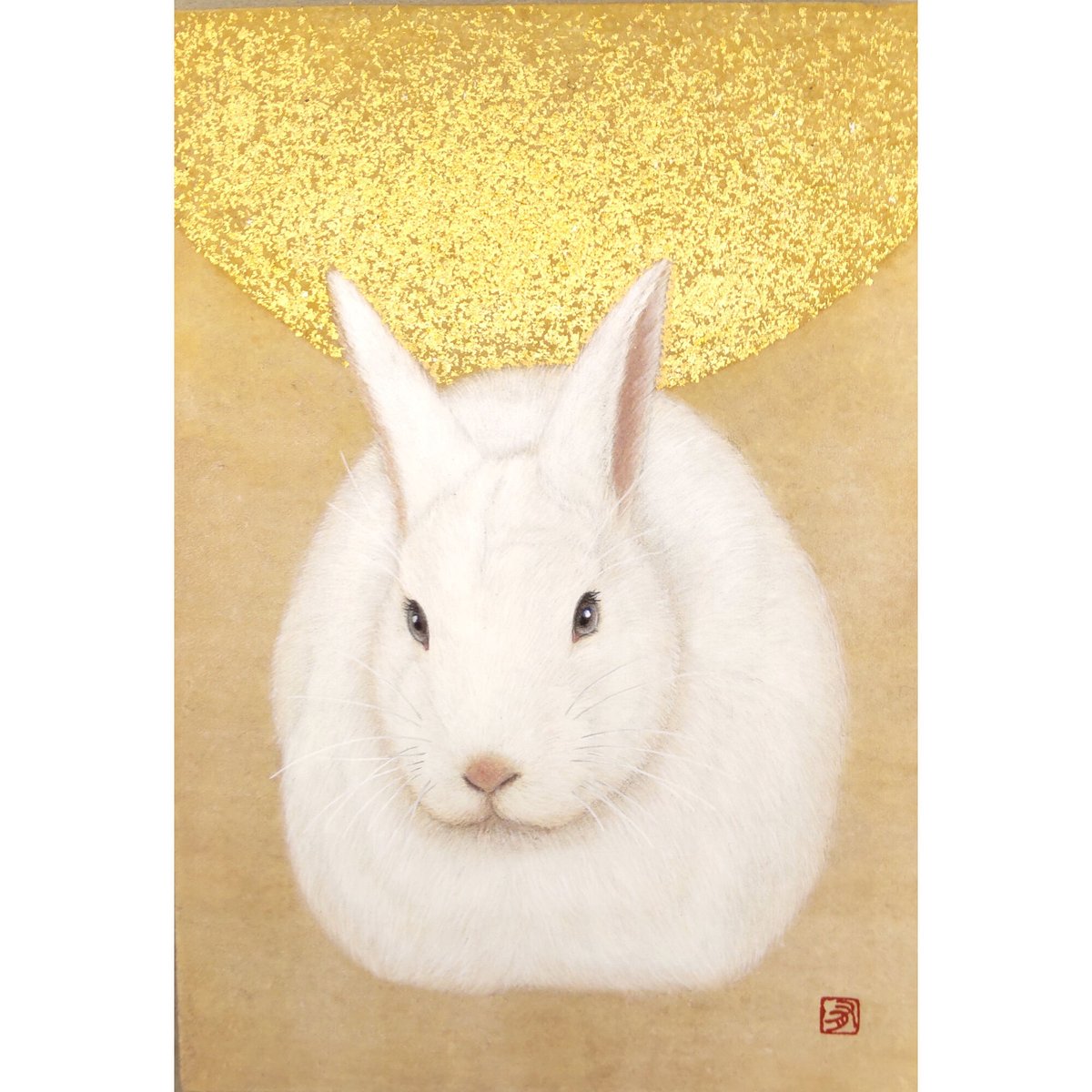 北野有里子 「月うさぎ」 日本画 | 恵埜画廊STORE