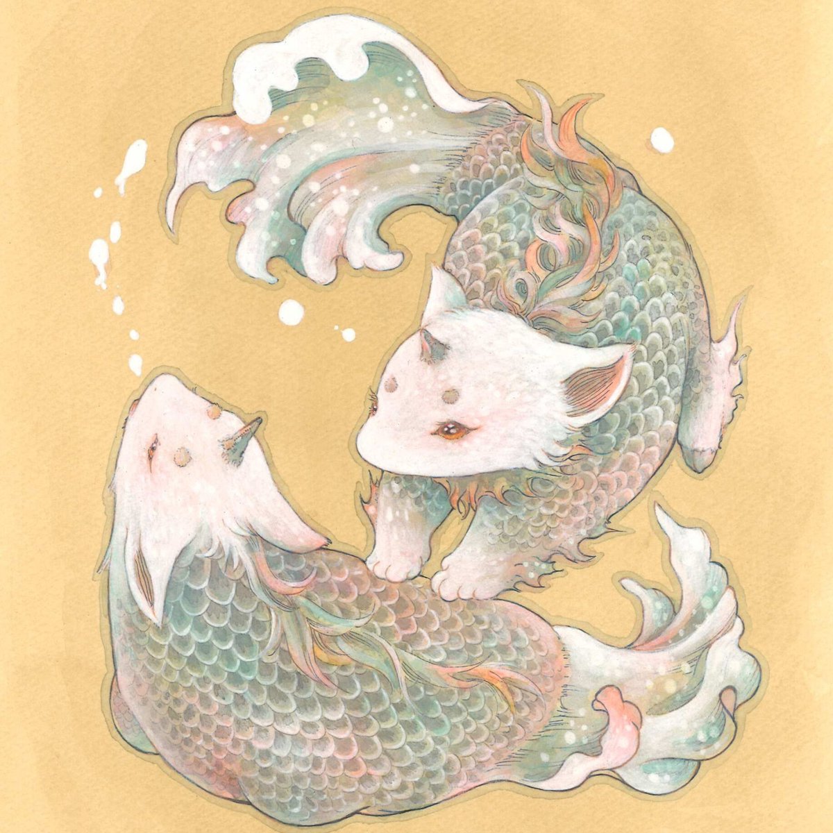 金子美早紀 「瑞紀 ―双鱗―」 (額装込) | 恵埜画廊STORE