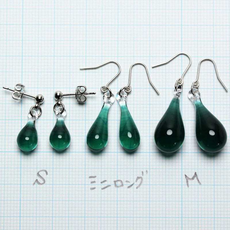 guridrops】しずくピアス/イヤリング(M)Teal Green | ぐり工房 guridrops】しずくピアス/イヤリング(M)Teal Green | ぐり工房