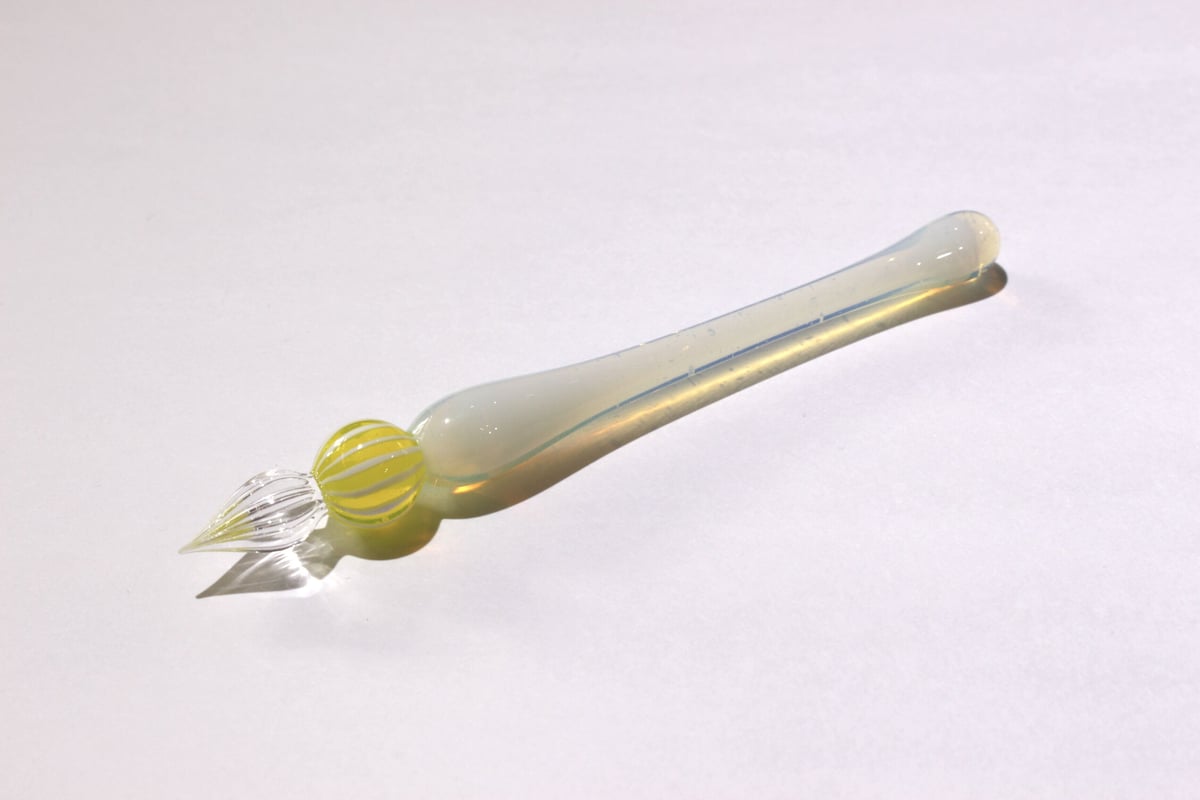 clarto　ガラスペン　レモンスカッシュ clarto ガラスペン レモンスカッシュ （ストライプキャンディ