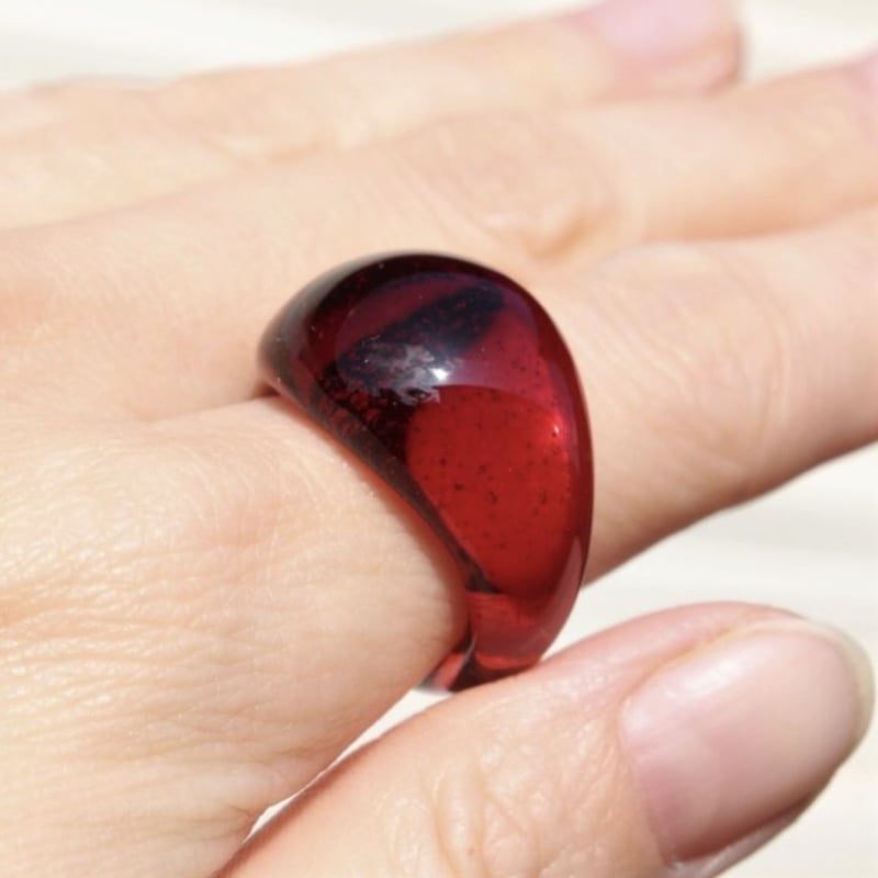 guridrops】ぽってりリング(Clear Red) | ぐり工房 Online Shop guridrops】ぽってりリング(Clear Red) | ぐり工房 Online Shop