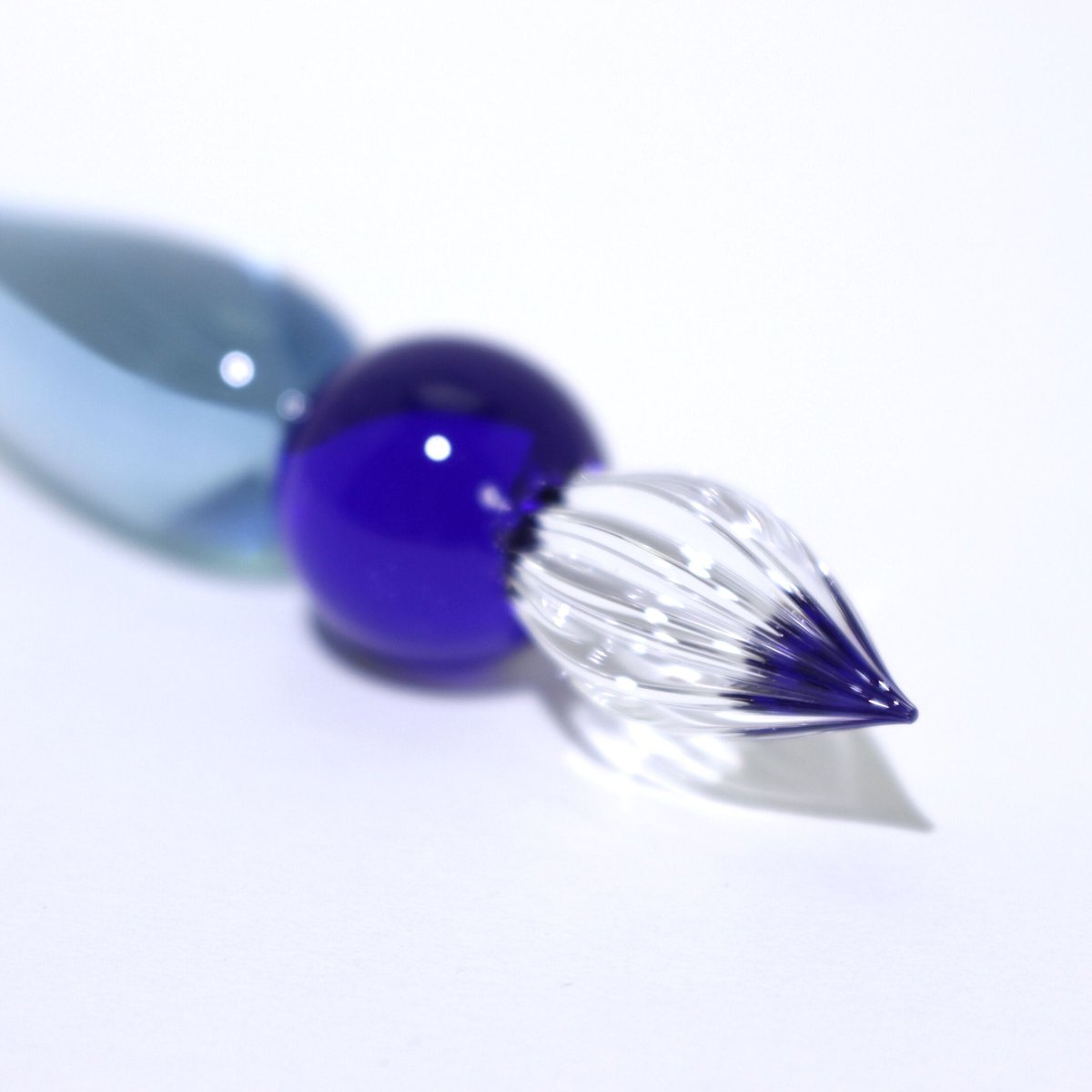 グラマラスショートガラスペン (Blue) | ぐり工房 Online Shop