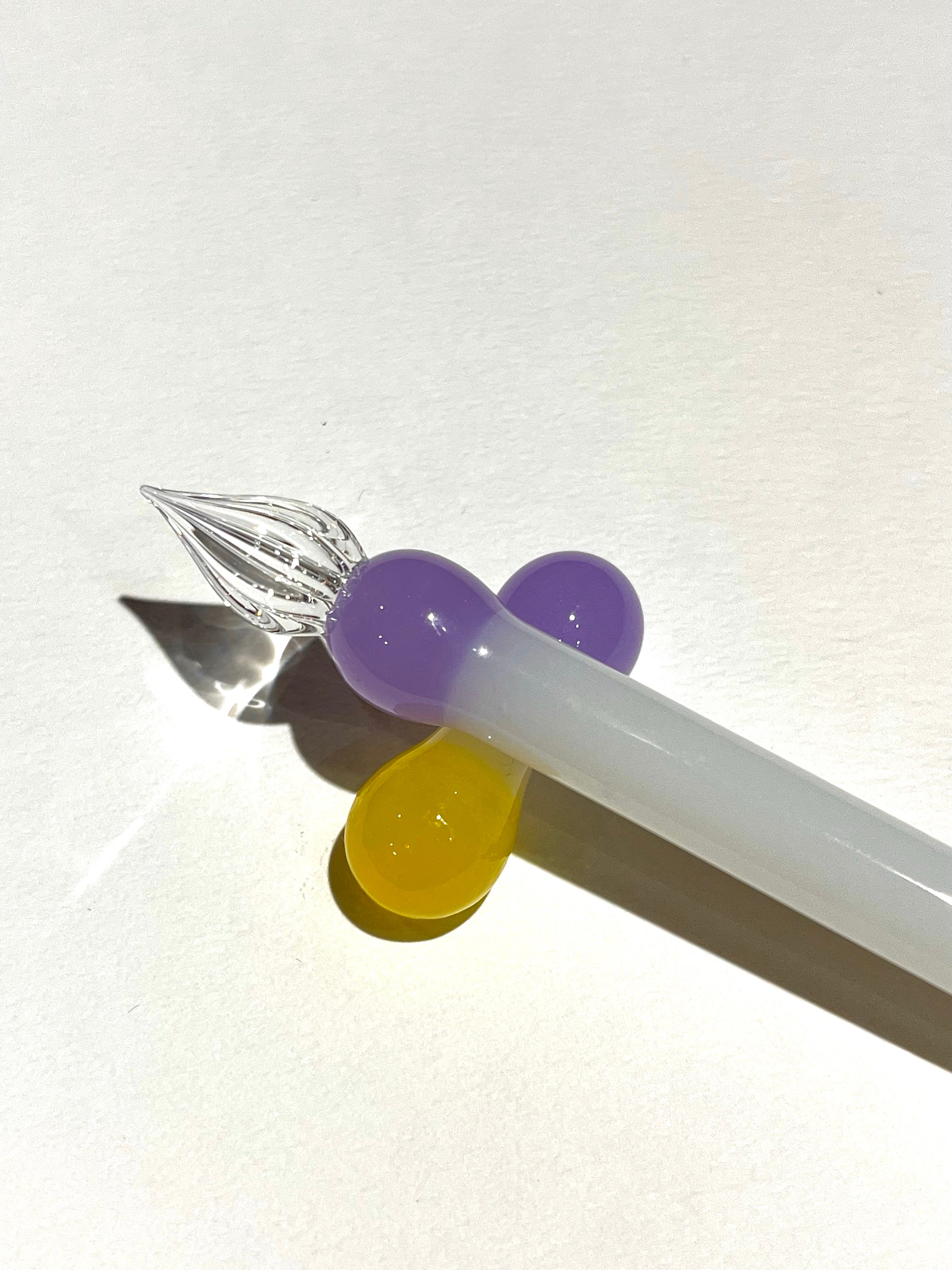 minimarooガラスペン(Purple×Yellow) | ぐり工房 Online Shop