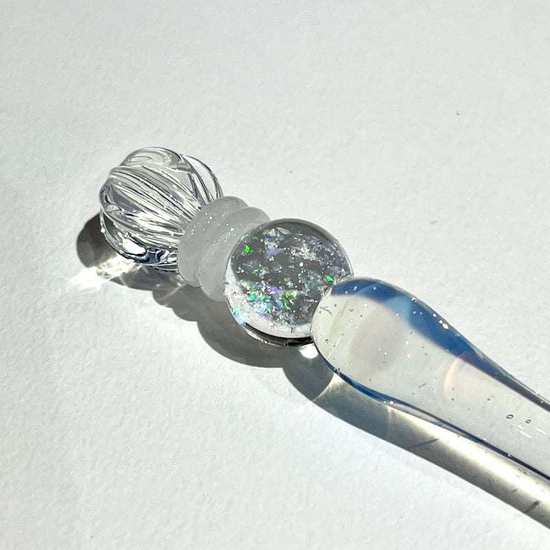 マジカルステッキガラスペン (Opal White) | ぐり工房 Online Shop