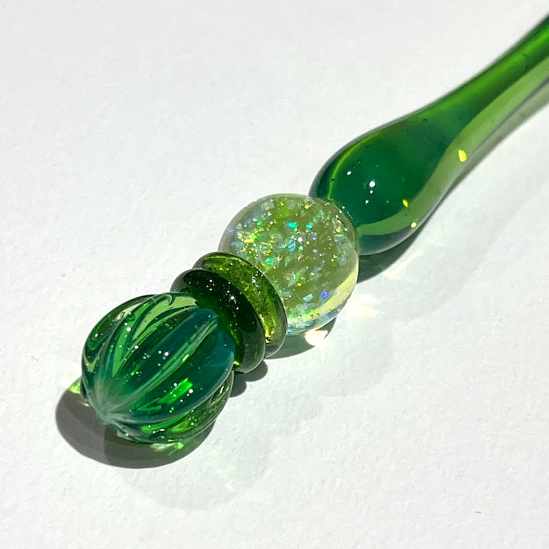 マジカルステッキガラスペン (Emerald Green) | ぐり工房 Online Shop
