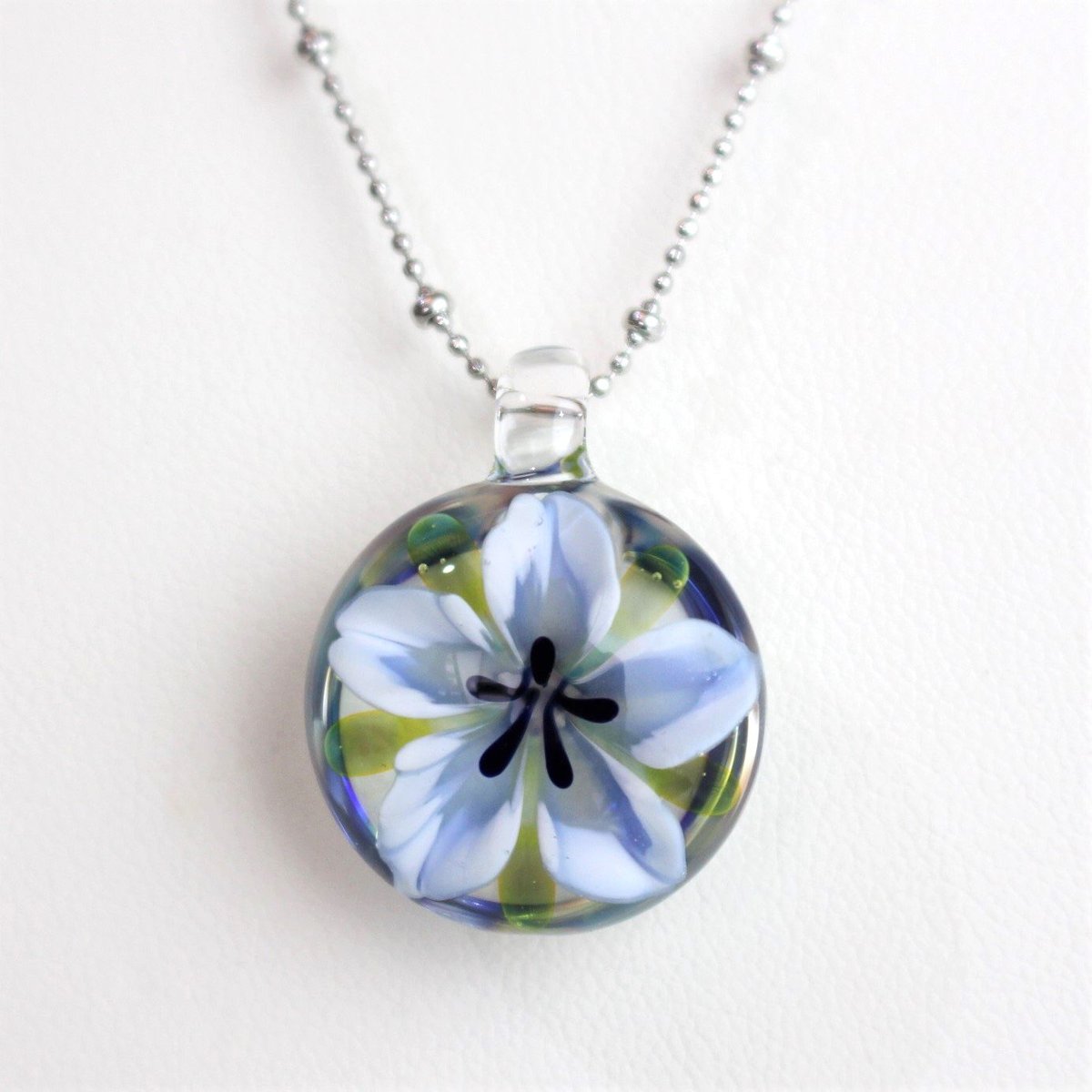 guridrops】水中花ネックレス(さくら/Blue) | ぐり工房 Online Shop