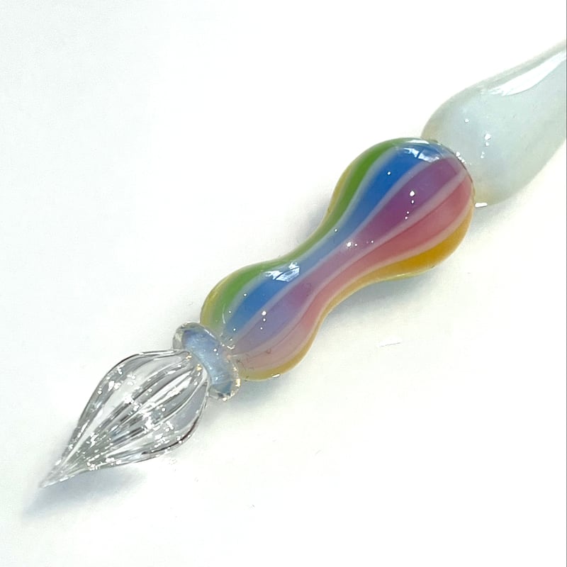 ゆめかわ虹バルーン ガラスペン(White) | ぐり工房 Online Shop