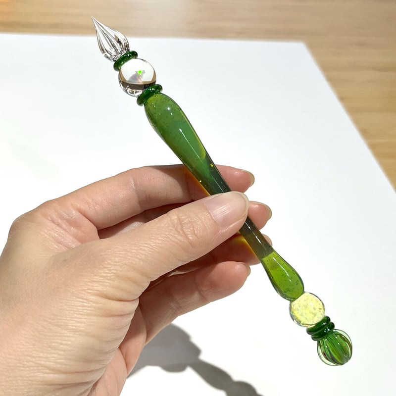 マジカルステッキガラスペン (Emerald Green) | ぐり工房 Online Shop
