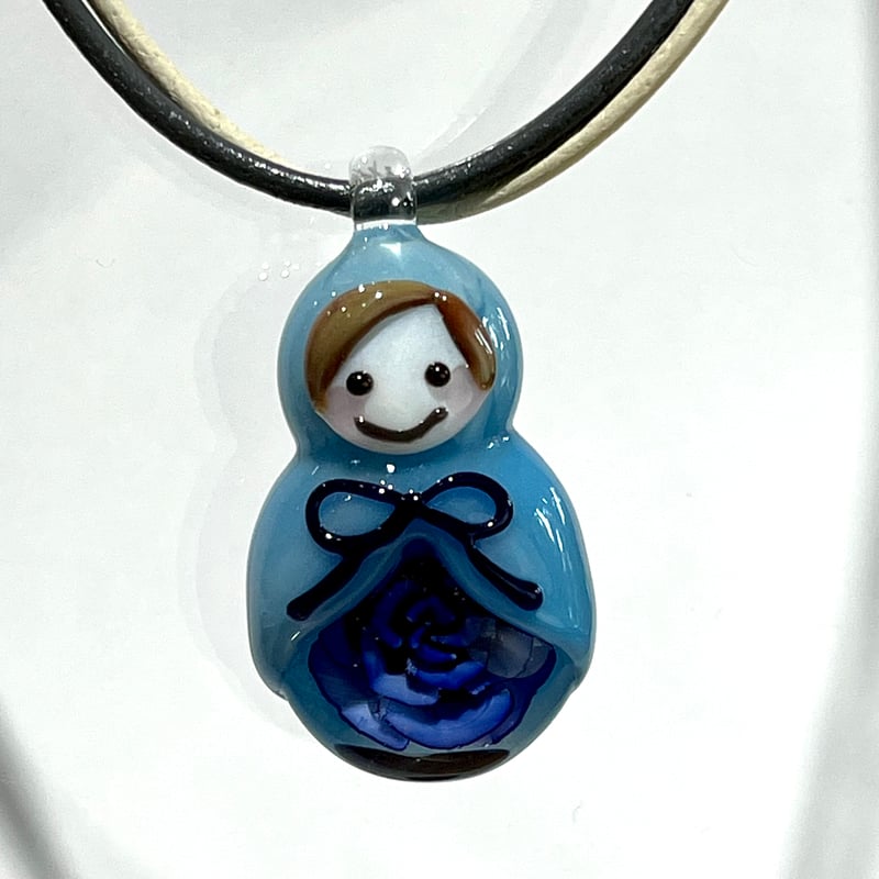 現品】マトリョーシカチョーカー(水色／青のバラ) | ぐり工房 Online Shop