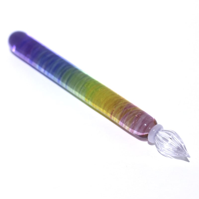 Rainbowショートスティックガラスペン (Pink→Purple) | ぐり工房 Onli...
