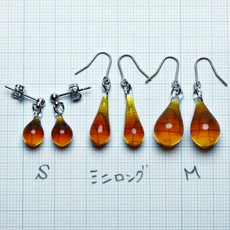 【guridrops】しずくピアス／イヤリング(M)Maple