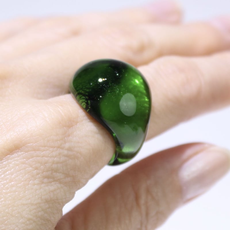 guridrops】ぽってりリング(Green) | ぐり工房 Online Shop