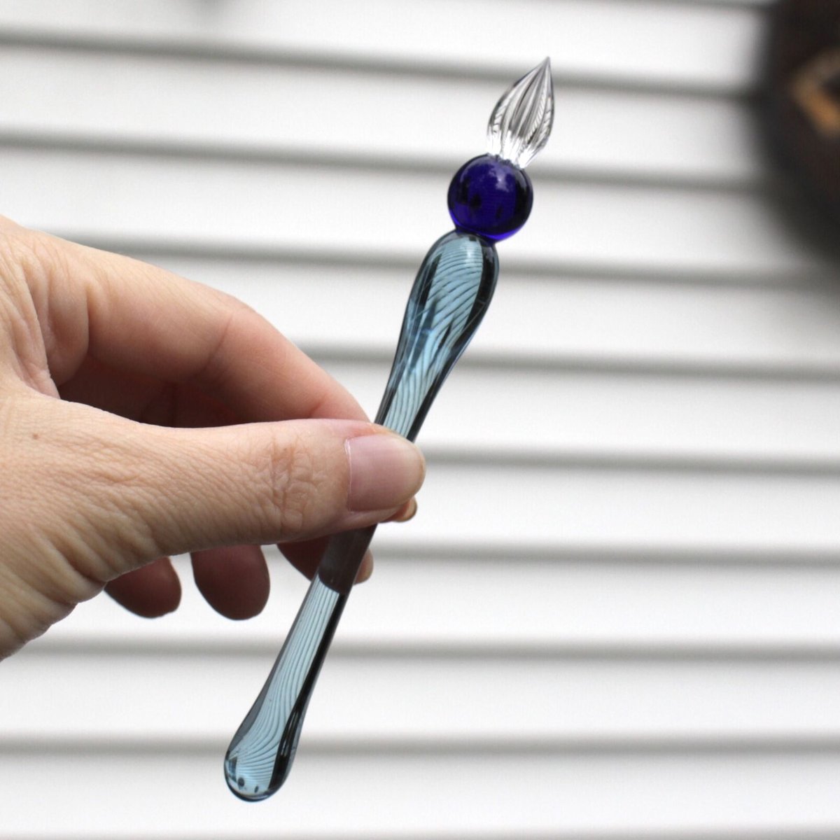 グラマラスショートガラスペン (Blue) | ぐり工房 Online Shop