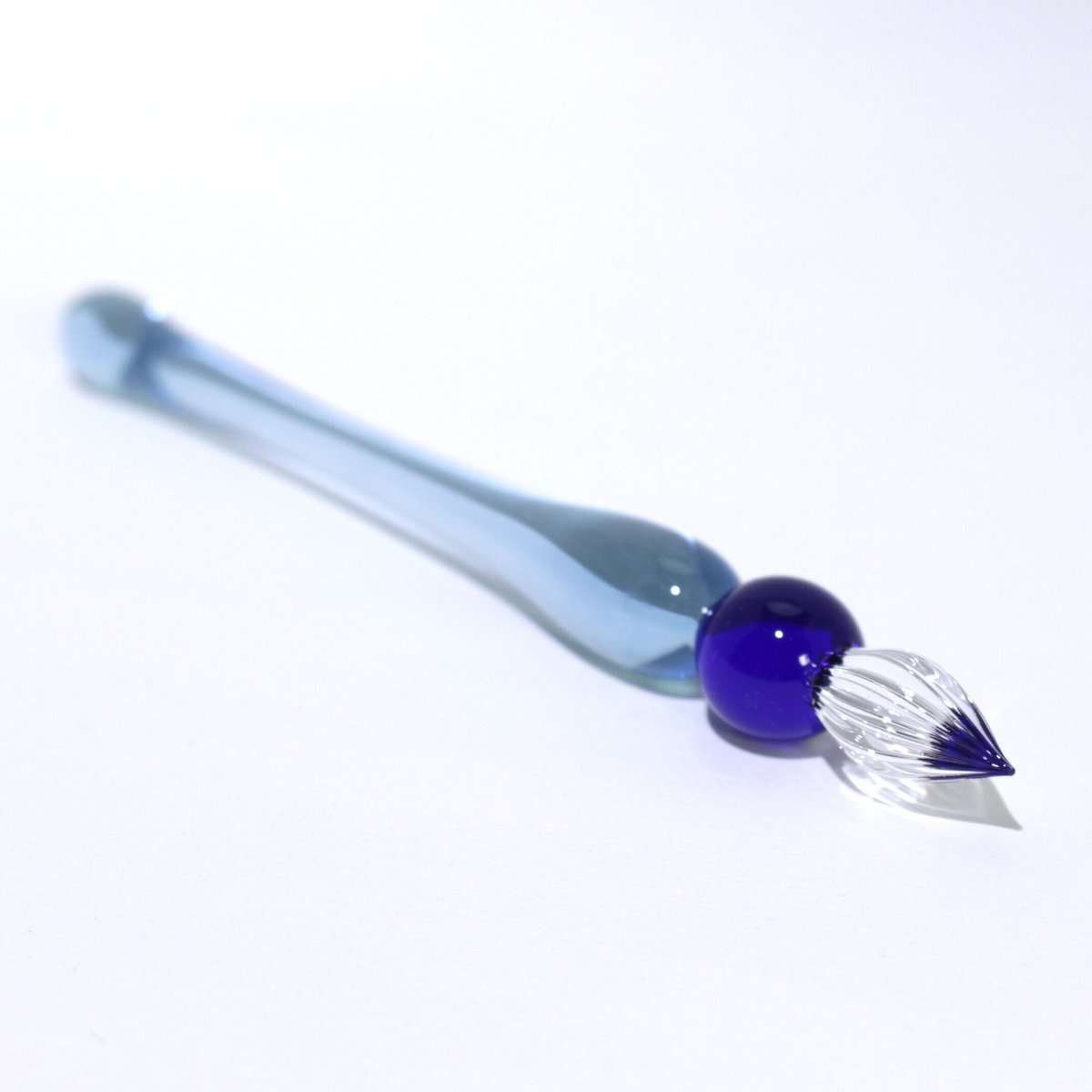 グラマラスショートガラスペン (Blue) | ぐり工房 Online Shop