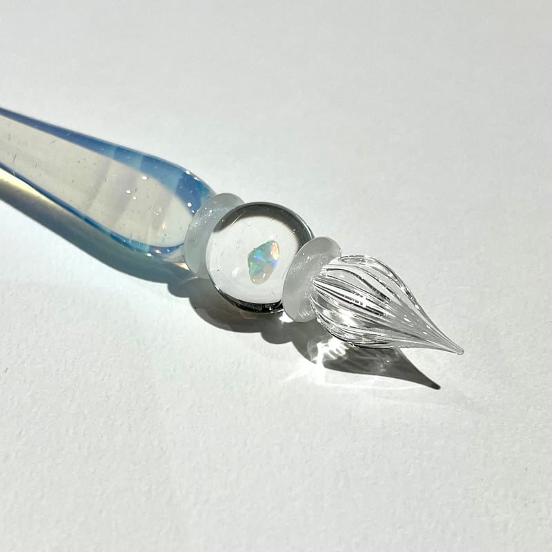 マジカルステッキガラスペン (Opal White) | ぐり工房 Online Shop