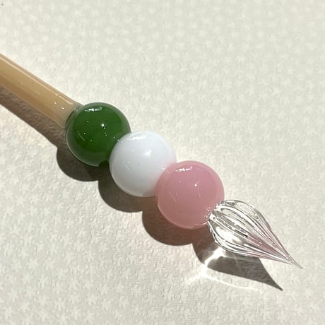 お団子ガラスペン(竹串風)白砂糖