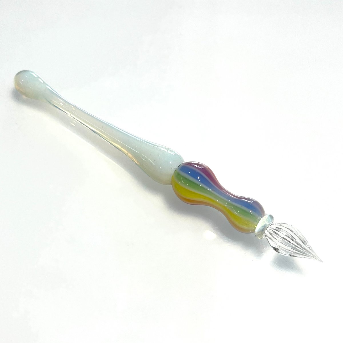 iroka glass ガラスペン ゆめかわ ゆめかわ虹バルーン ガラスペン(White) | ぐり工房 Online Shop