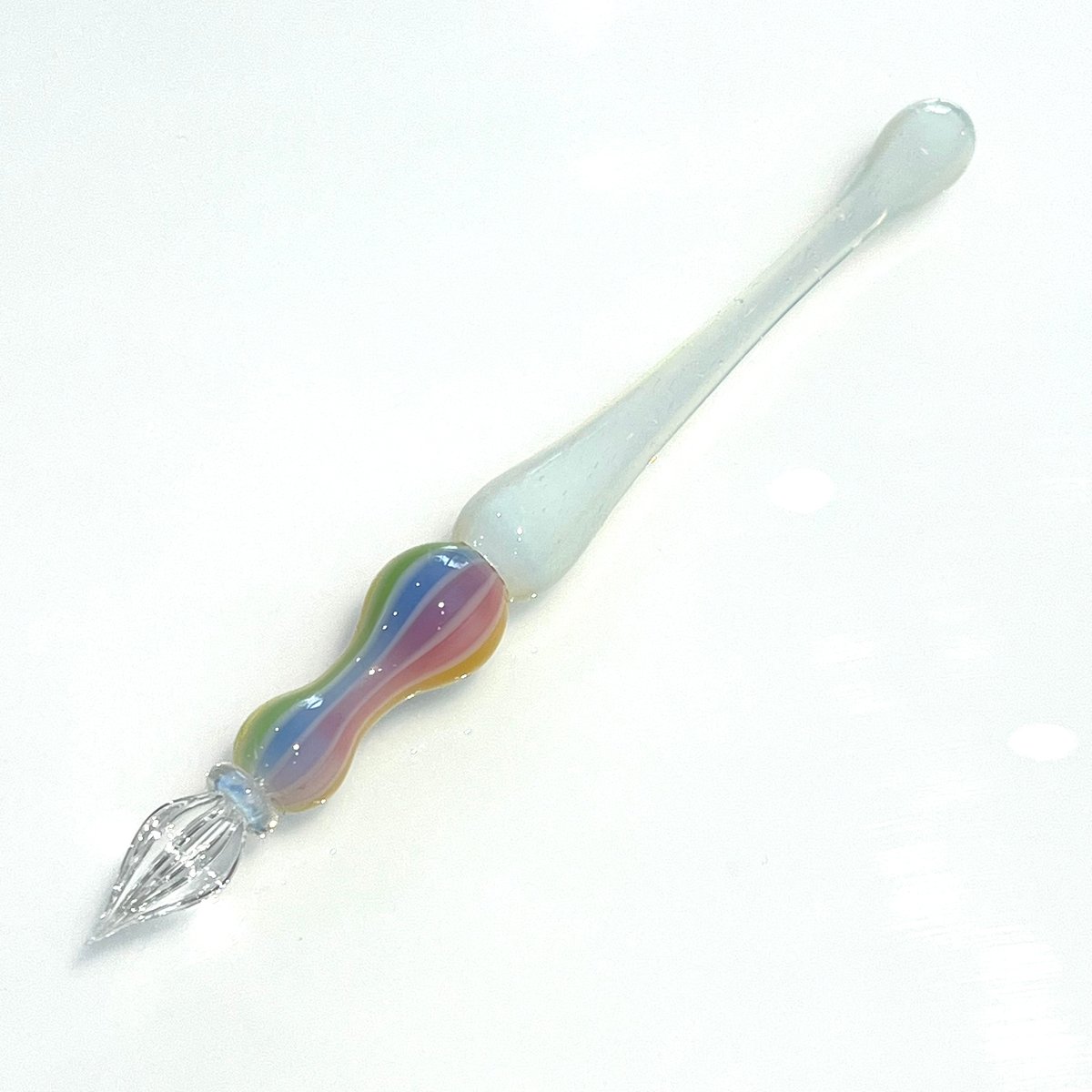 ゆめかわ虹バルーン ガラスペン(White) | ぐり工房 Online Shop