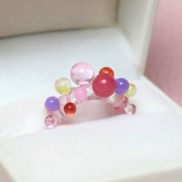 【guridrops】ぷちぷちスパイラルリング(Pinkカラフル)