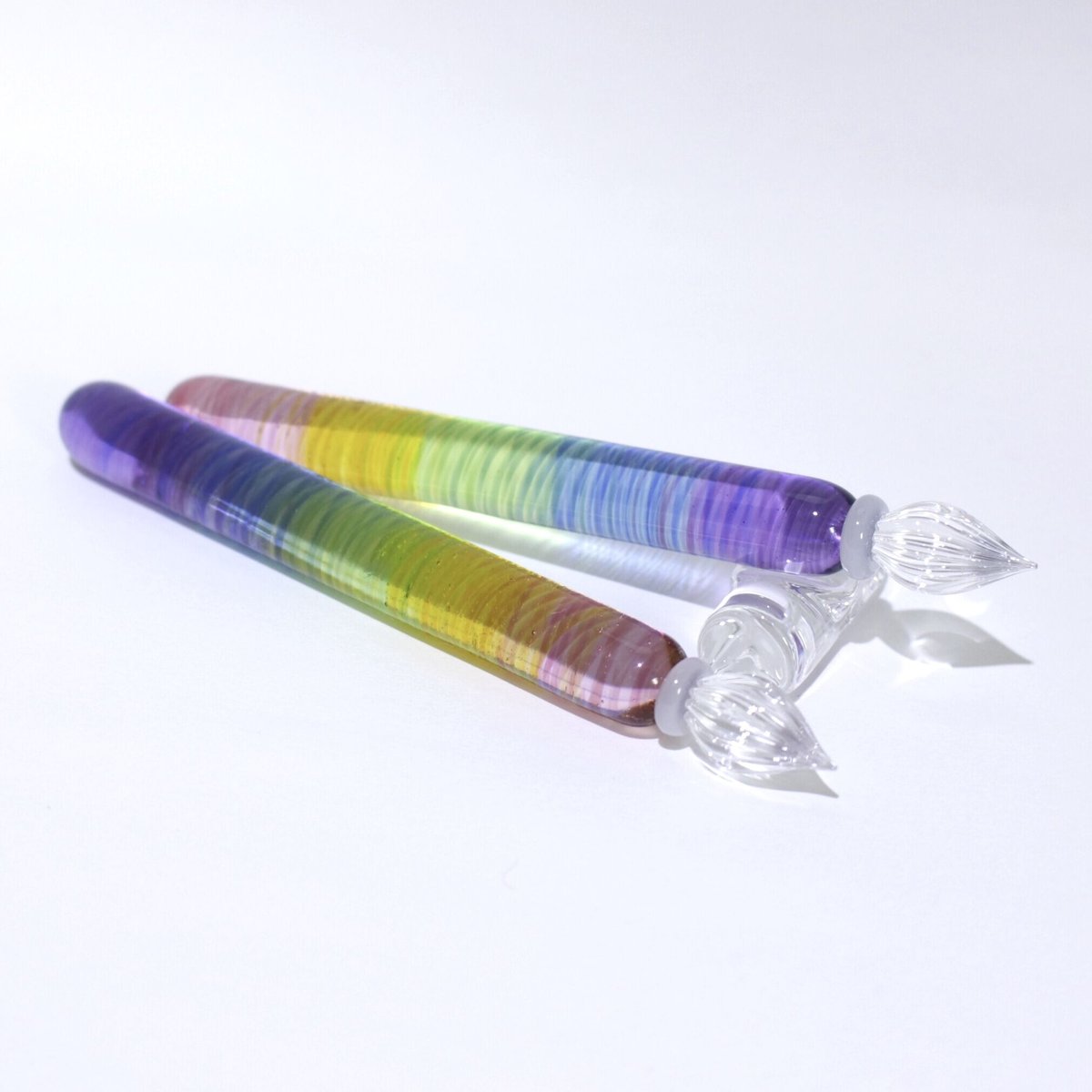 Rainbowショートスティックガラスペン (Pink→Purple) | ぐり工房 Onli