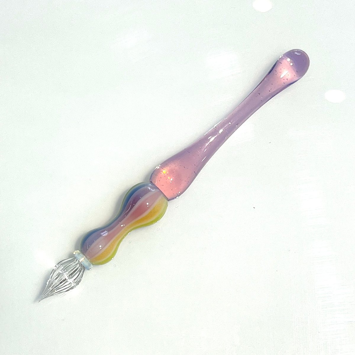 色花硝子 ゆめかわ ガラスペン ゆめかわ虹バルーン ガラスペン(Rose) | ぐり工房 Online Shop