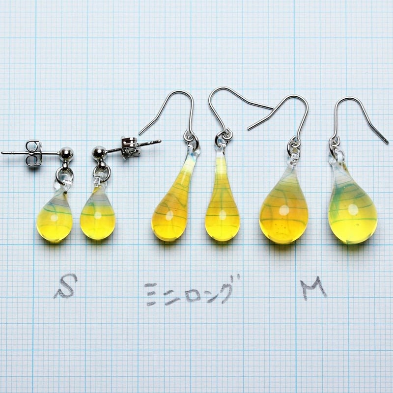 guridrops】しずくピアス/イヤリング(M)Opal Yellow | ぐり工房 guridrops】しずくピアス/イヤリング(M)Opal Yellow | ぐり工房
