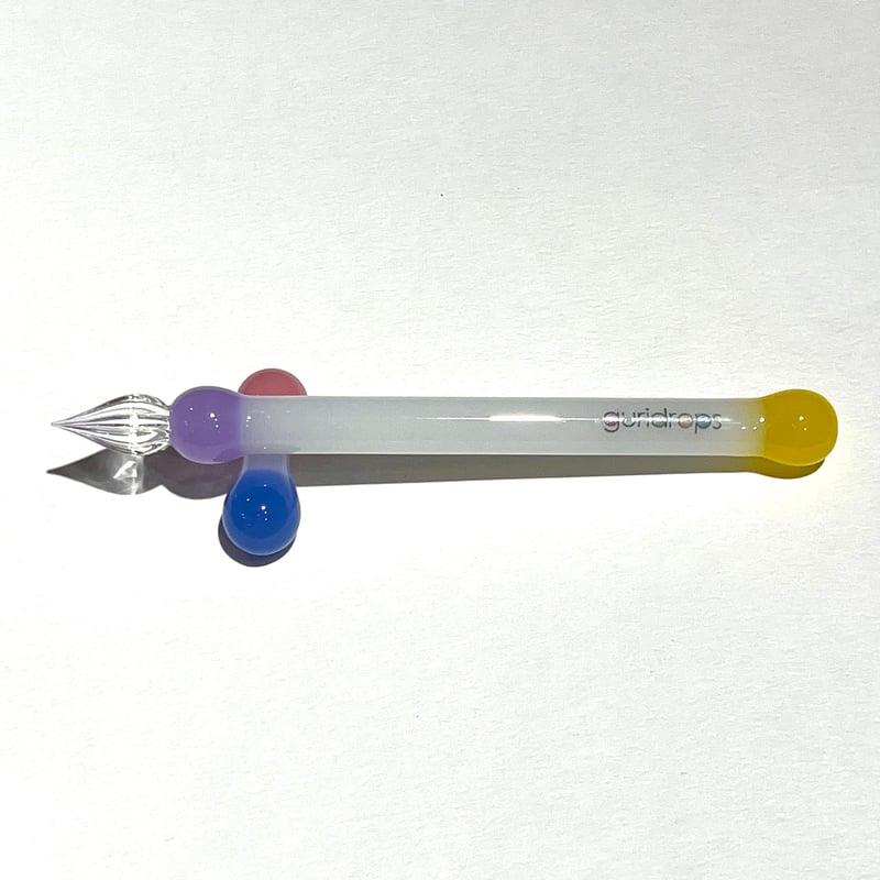 minimarooガラスペン(Purple×Yellow) | ぐり工房 Online Shop
