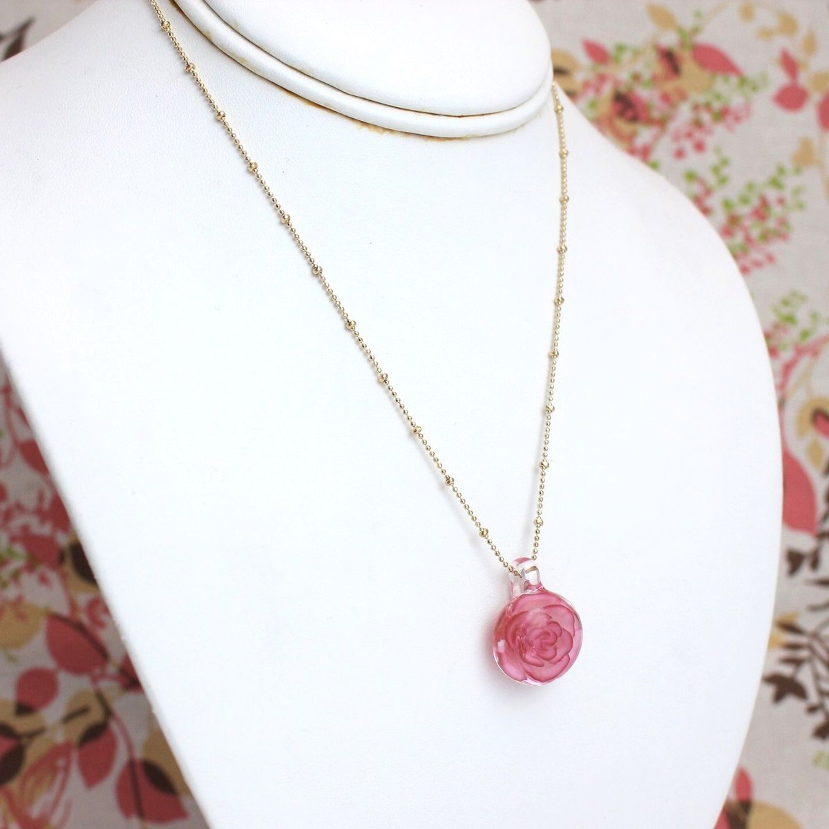 guridrops】水中花ネックレス(バラ/Pink) | ぐり工房 Online Shop guridrops】水中花ネックレス(バラ/Pink) | ぐり工房 Online Shop