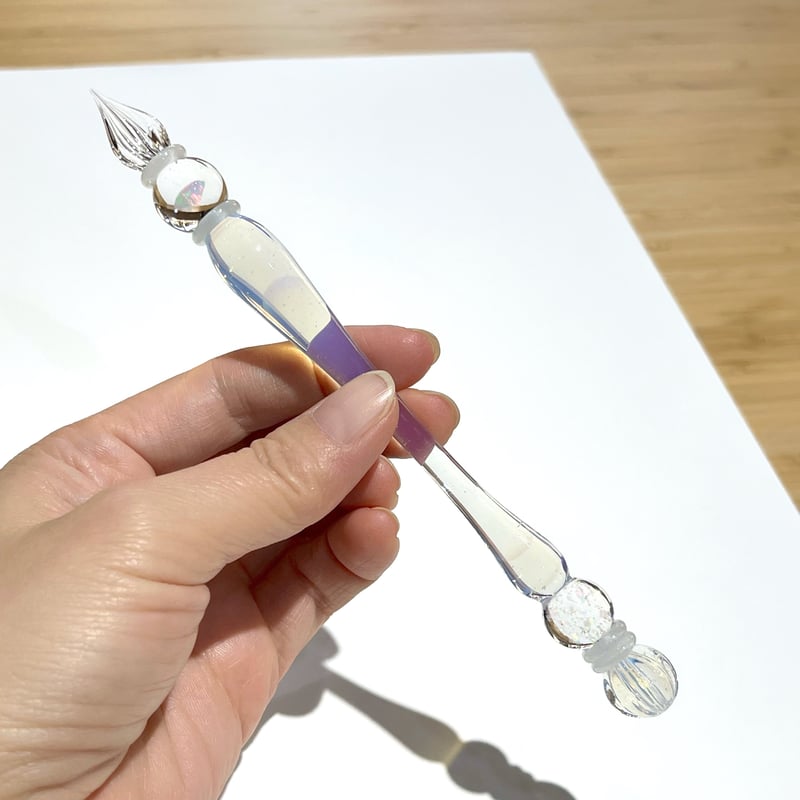 マジカルステッキガラスペン (Opal White) | ぐり工房 Online Shop