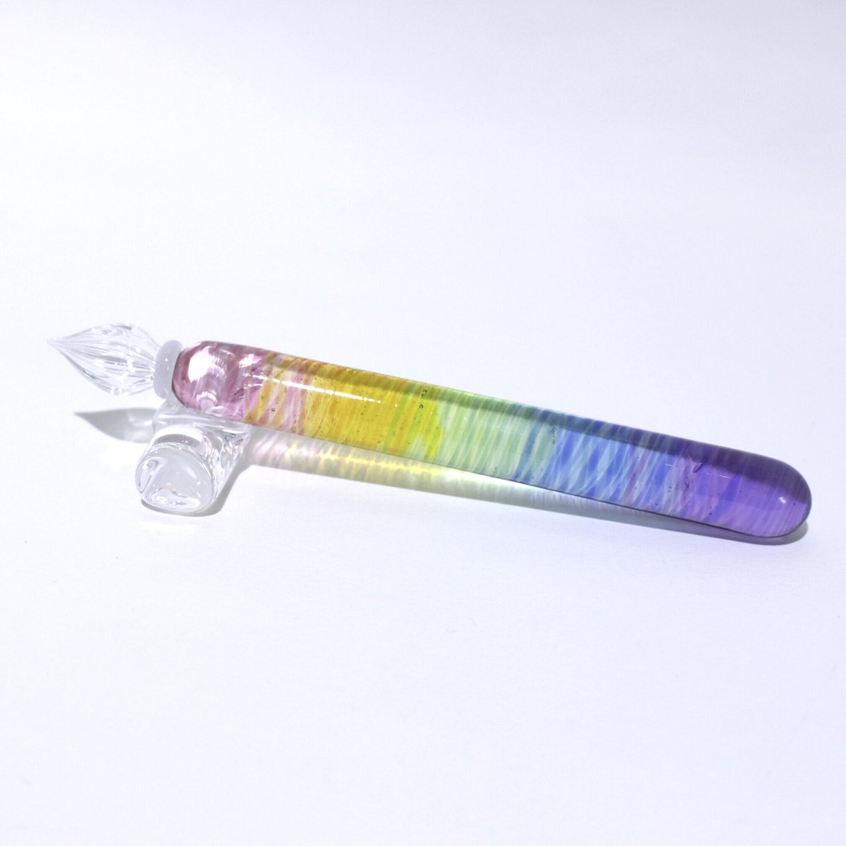 Rainbowショートスティックガラスペン (Pink→Purple) | ぐり工房 Onli...