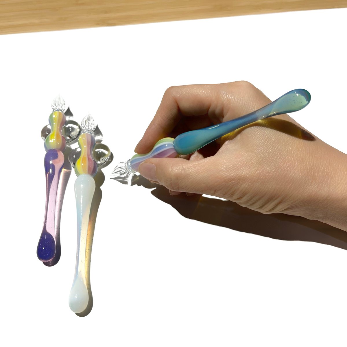 ゆめかわ虹バルーン ガラスペン(Marin) | ぐり工房 Online Shop