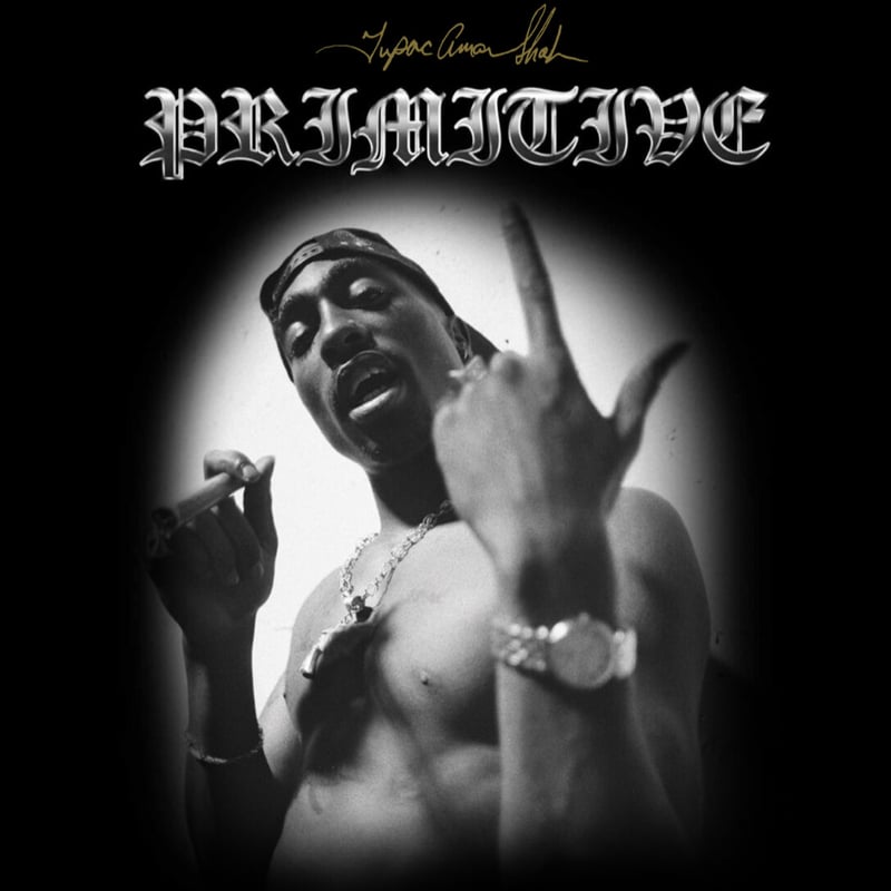 2pac x Primitive - ONE LS TEE (Black/White) | U