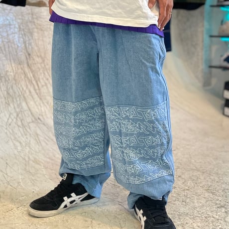 TELEVISISTAR - TAGG DOUBLE KNEE BAGGY OG DENIM LIGHT BLUE デニムパンツ ライトブルー