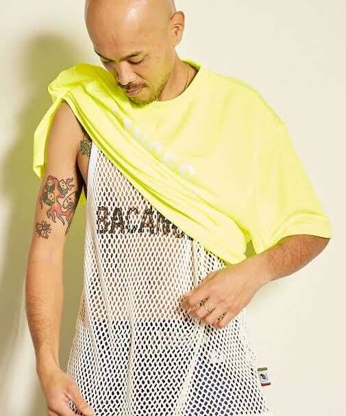 新品 アミシャツ 網シャツ ラガマフィンシャツ BACANCES L c8f9d1d76f7a551ea0d2398683e56e