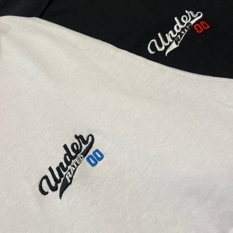 UNDERRATED  EMBROIDERED TEE Black/White