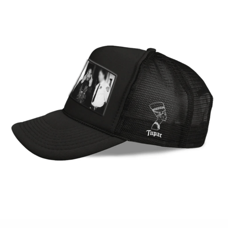 PRIMITIVE skateboarding - 2pac ICON TRUCKER HAT BLACK