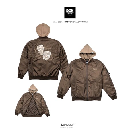 DGK - MINDSET BOMBER JACKET BROWN/BLACK