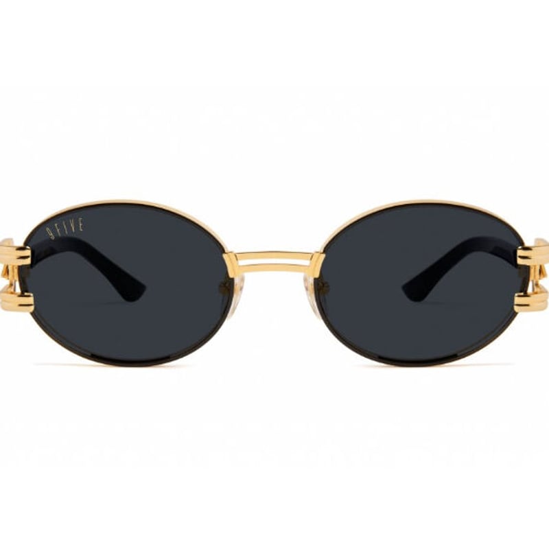 9five ST.JAMES BOLT Black & 24k Gold Sunglasses