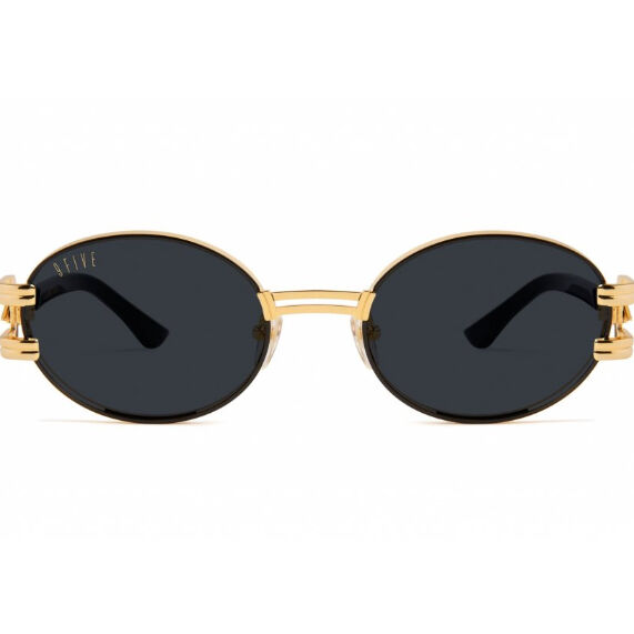 9five ST.JAMES BOLT Black & 24k Gold Sunglasses