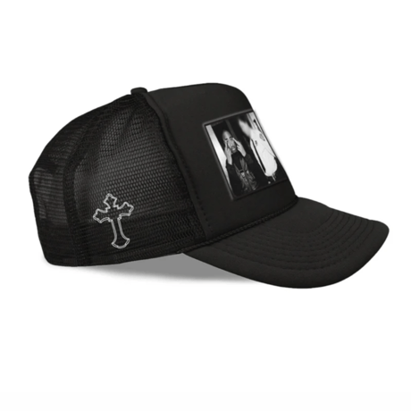 PRIMITIVE skateboarding - 2pac ICON TRUCKER HAT BLACK