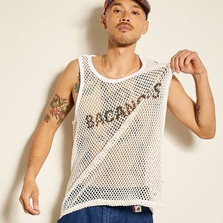 BACANCES -  網シャツ Black/White